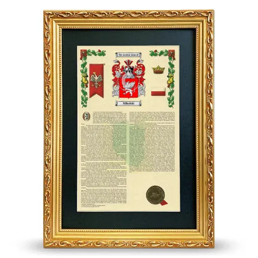 Mikulski Deluxe Armorial Framed - Gold
