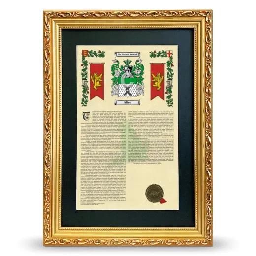 Miles Deluxe Armorial Framed - Gold