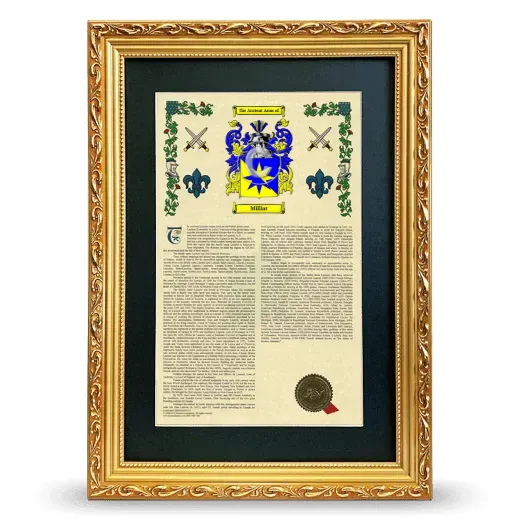 Milliat Deluxe Armorial Framed - Gold