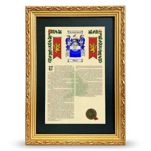 Miners Deluxe Armorial Framed - Gold
