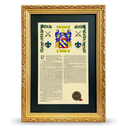 Montaigut Deluxe Armorial Framed - Gold