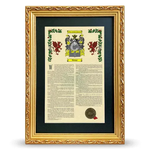 Morage Deluxe Armorial Framed - Gold