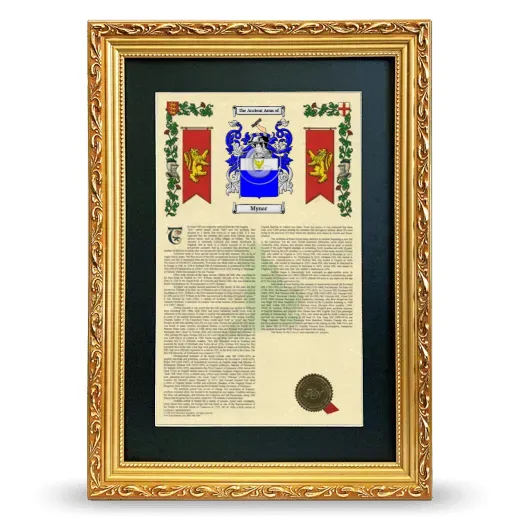 Mynar Deluxe Armorial Framed - Gold