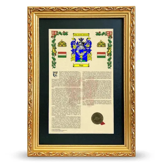 Nagy Deluxe Armorial Framed - Gold
