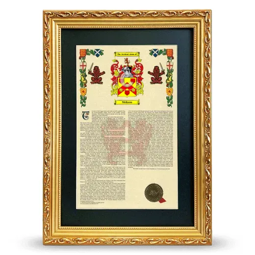 Nickson Deluxe Armorial Framed - Gold