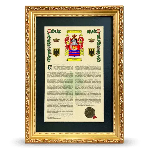 Niklas Deluxe Armorial Framed - Gold