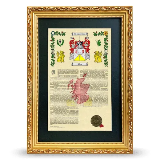 Niles Deluxe Armorial Framed - Gold