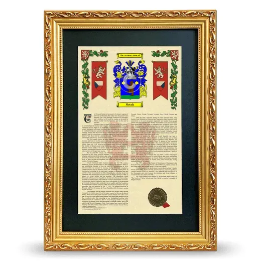 Novak Deluxe Armorial Framed - Gold