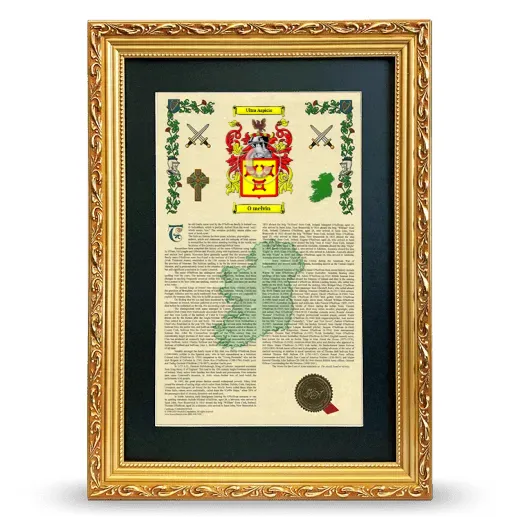 O melvin Deluxe Armorial Framed - Gold