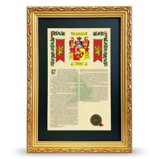 Oakerlay Deluxe Armorial Framed - Gold