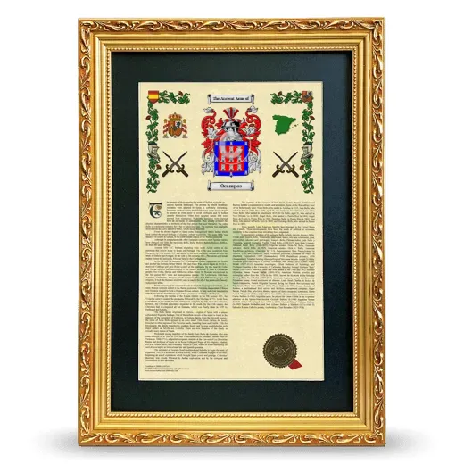 Ocampos Deluxe Armorial Framed - Gold