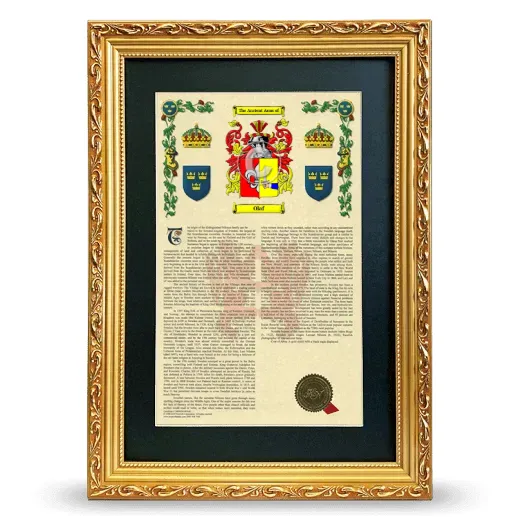 Olaf Deluxe Armorial Framed - Gold