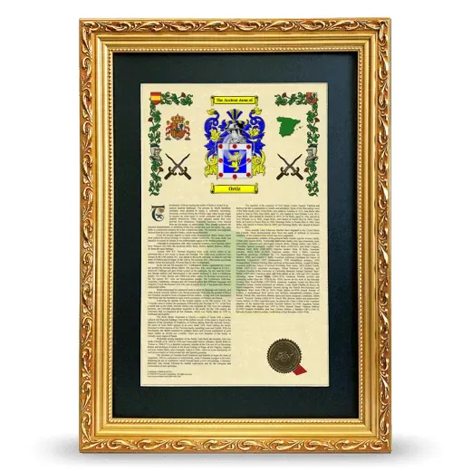 Ortíz Deluxe Armorial Framed - Gold
