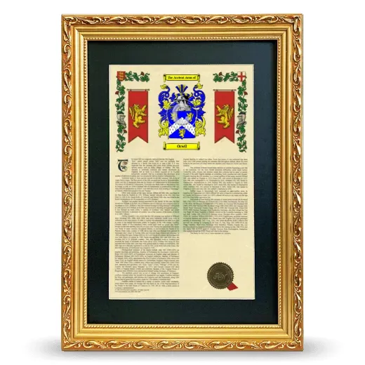 Orwil Deluxe Armorial Framed - Gold