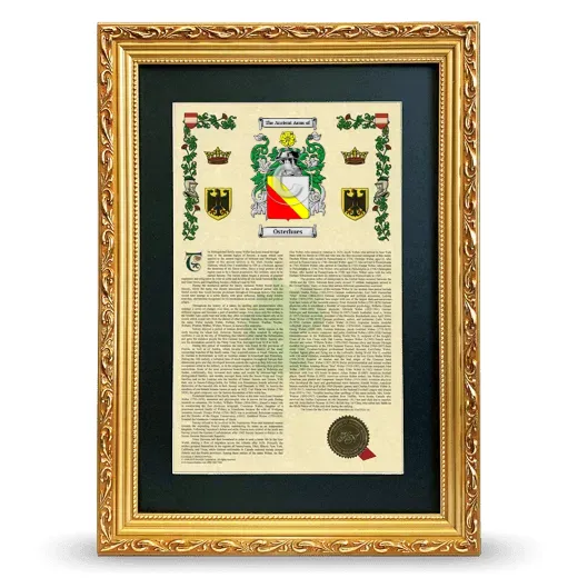 Osterhues Deluxe Armorial Framed - Gold