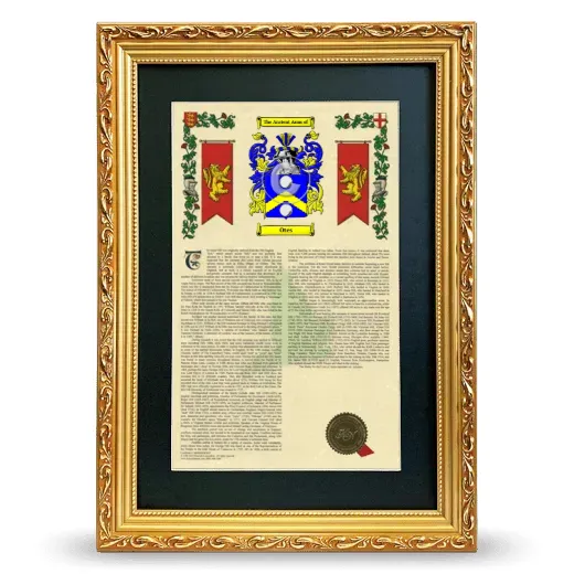 Otes Deluxe Armorial Framed - Gold