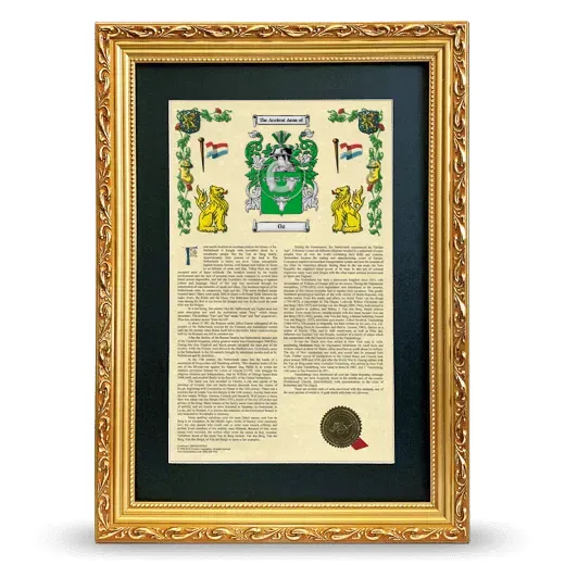 Oz Deluxe Armorial Framed - Gold
