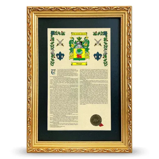 Pacque Deluxe Armorial Framed - Gold