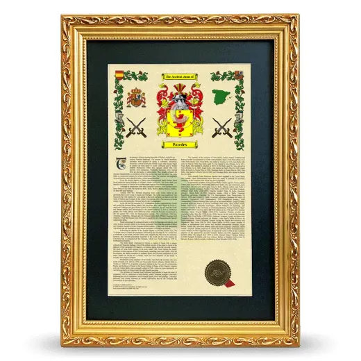 Paredes Deluxe Armorial Framed - Gold