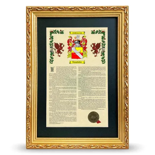 Pennyfather Deluxe Armorial Framed - Gold