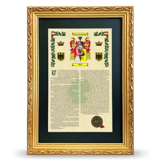 Perl Deluxe Armorial Framed - Gold
