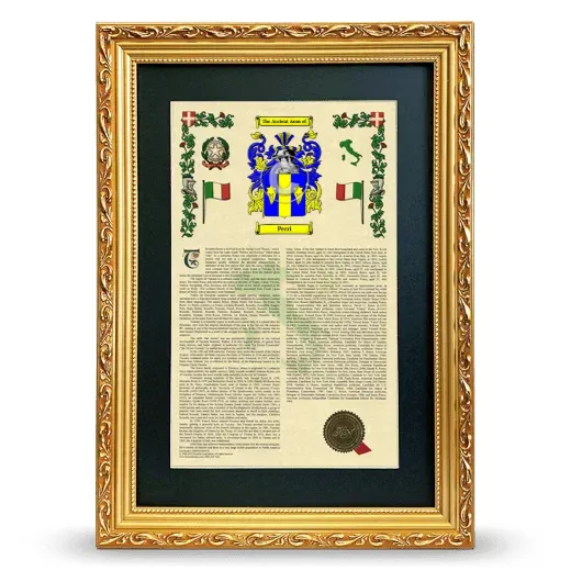 Perri Deluxe Armorial Framed - Gold