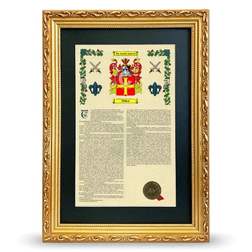 Pickot Deluxe Armorial Framed - Gold