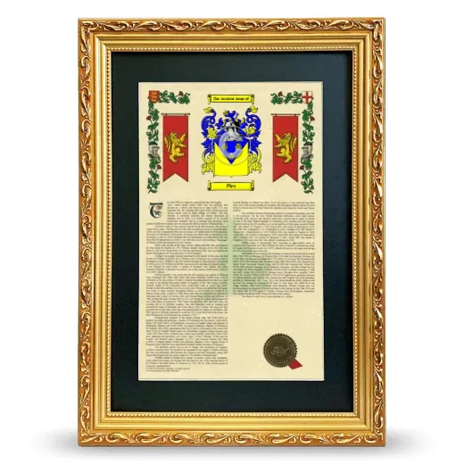 Pies Deluxe Armorial Framed - Gold