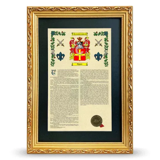 Pigues Deluxe Armorial Framed - Gold