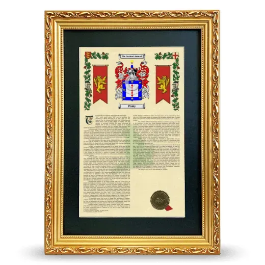 Pinky Deluxe Armorial Framed - Gold