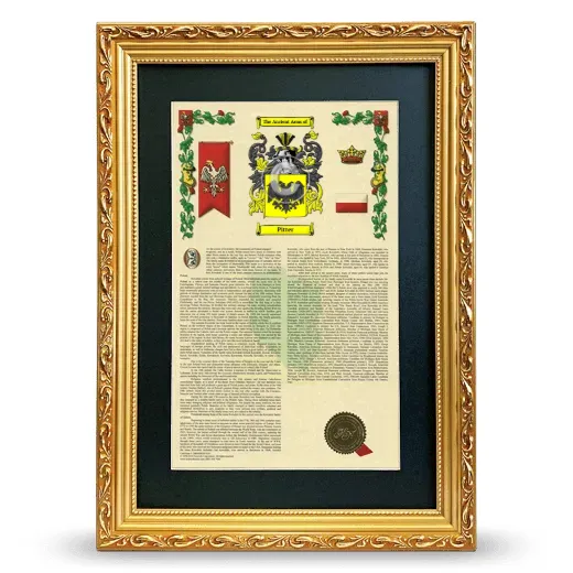 Pitter Deluxe Armorial Framed - Gold