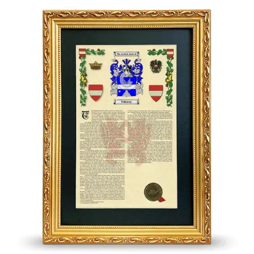 Pokorny Deluxe Armorial Framed - Gold