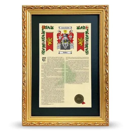 Politte Deluxe Armorial Framed - Gold