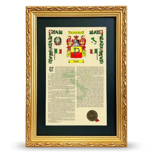 Populo Deluxe Armorial Framed - Gold