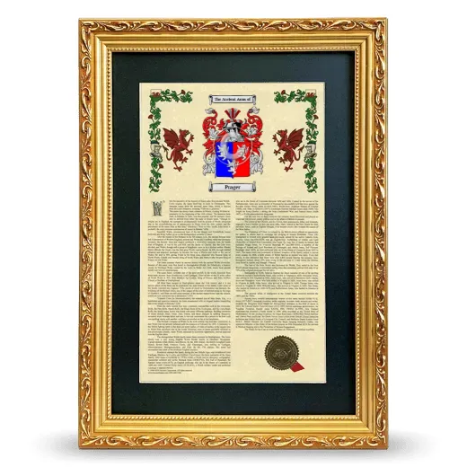 Prager Deluxe Armorial Framed - Gold