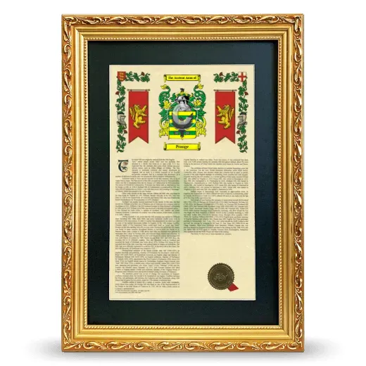 Prange Deluxe Armorial Framed - Gold
