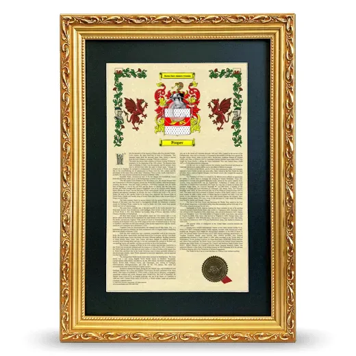 Proper Deluxe Armorial Framed - Gold