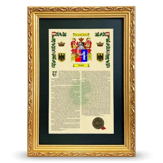 Prosise Deluxe Armorial Framed - Gold