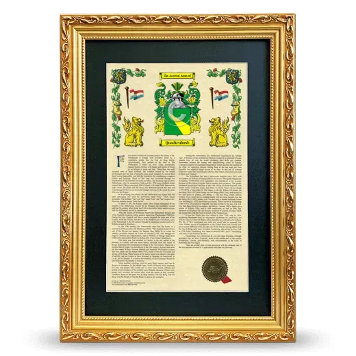 Quackenbush Deluxe Armorial Framed - Gold