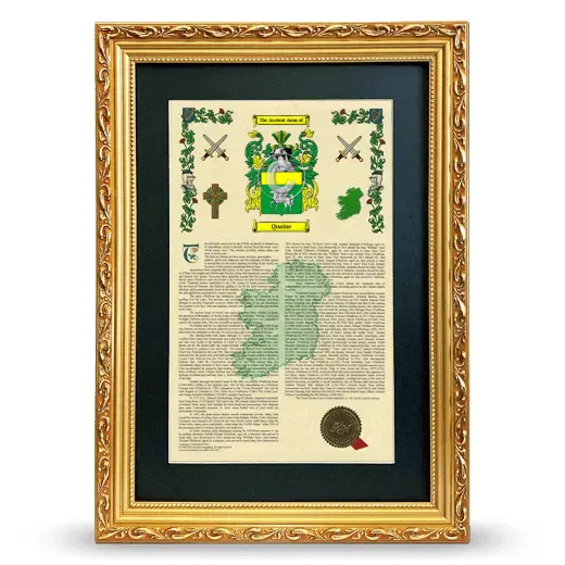 Quaine Deluxe Armorial Framed - Gold