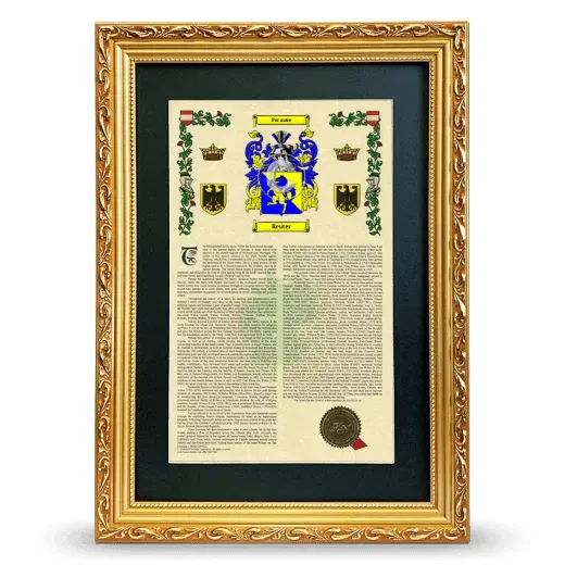 Reuter Deluxe Armorial Framed - Gold