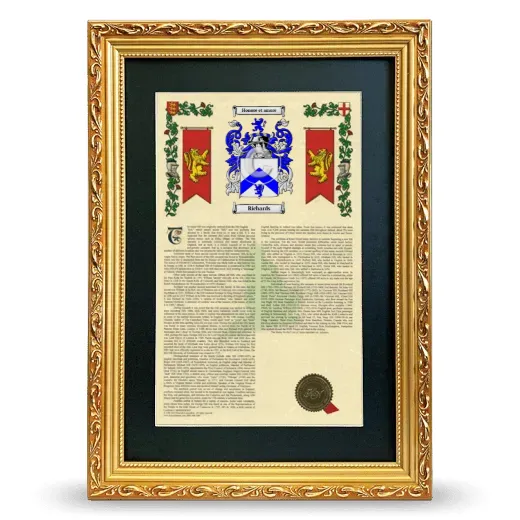 Richards Deluxe Armorial Framed - Gold