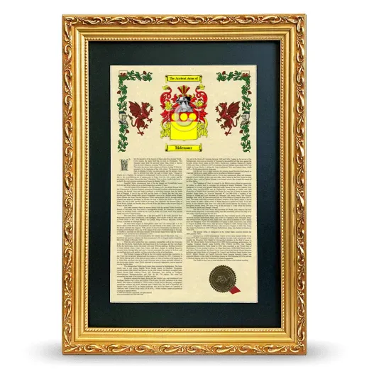 Ridenour Deluxe Armorial Framed - Gold