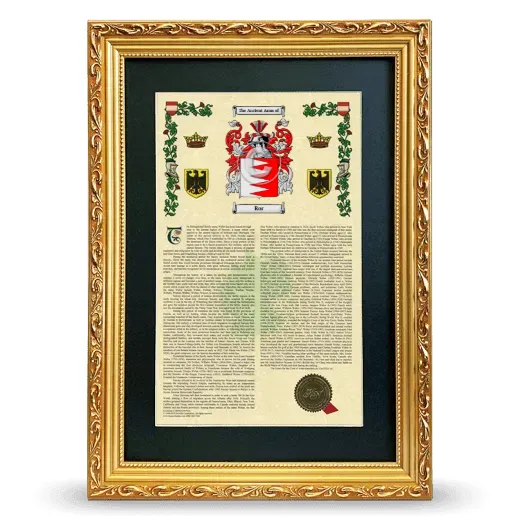 Ror Deluxe Armorial Framed - Gold