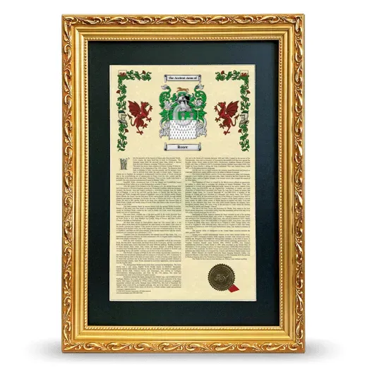 Roser Deluxe Armorial Framed - Gold