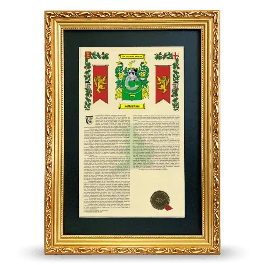 Rotherham Deluxe Armorial Framed - Gold