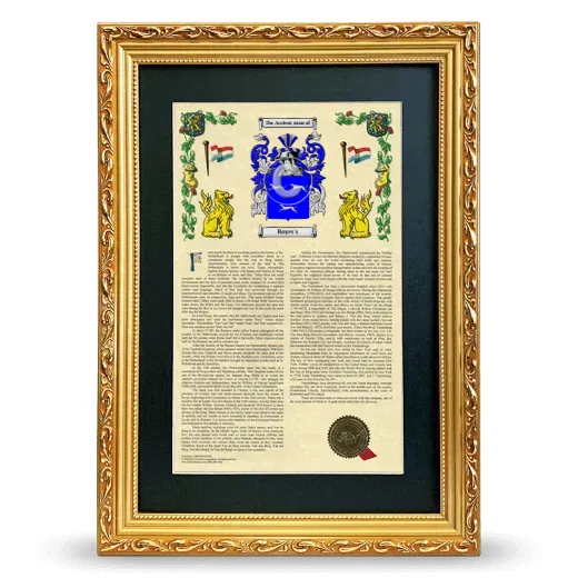 Royer's Deluxe Armorial Framed - Gold