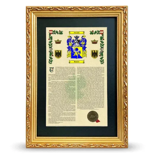 Rueter Deluxe Armorial Framed - Gold