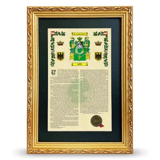 Saffes Deluxe Armorial Framed - Gold