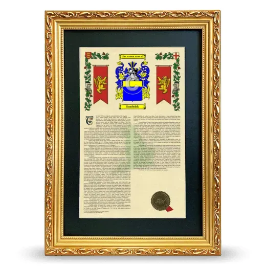 Sandwick Deluxe Armorial Framed - Gold